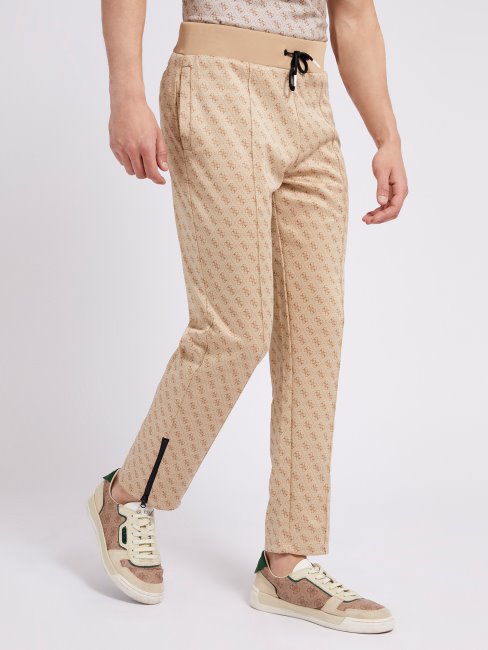 Pantalon De Jogging Beige à Logo Sur L'ensemble Guess