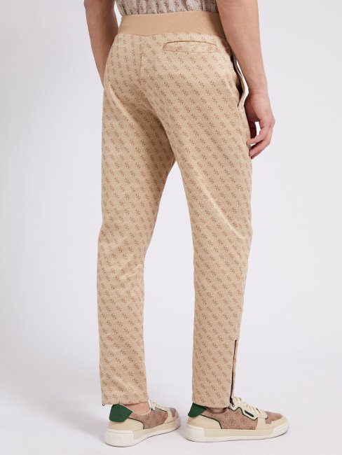Pantalon De Jogging Beige à Logo Sur L'ensemble Guess