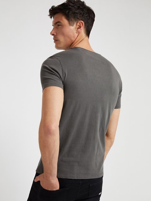 T-shirt Noir Triangle Multi Logo Guess