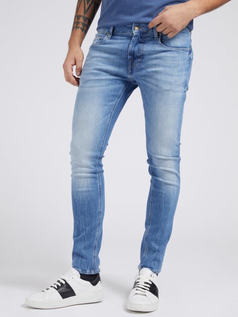 Guess Pantalon En Denim Coupe Super Skinny Bleu Nouvelle Tendance