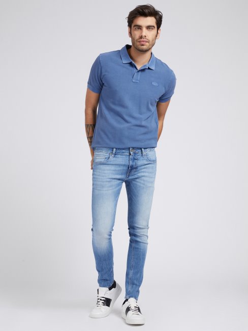 Guess Pantalon En Denim Coupe Super Skinny Bleu Nouvelle Tendance