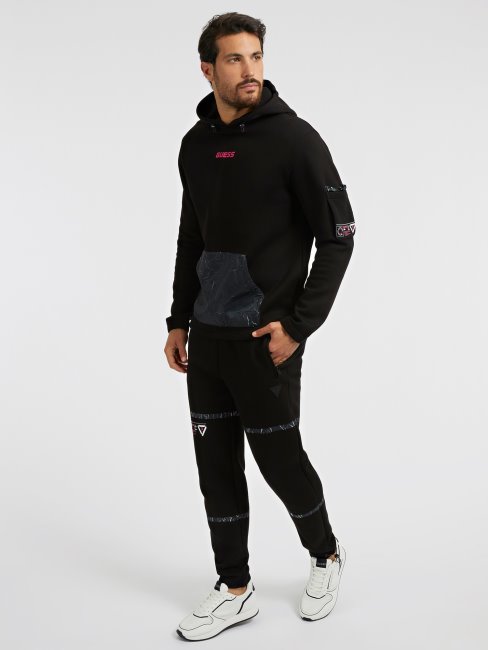 Sweat Logo Devant Guess Noir Tendance