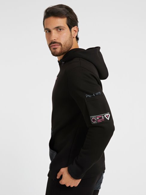 Sweat Logo Devant Guess Noir Tendance