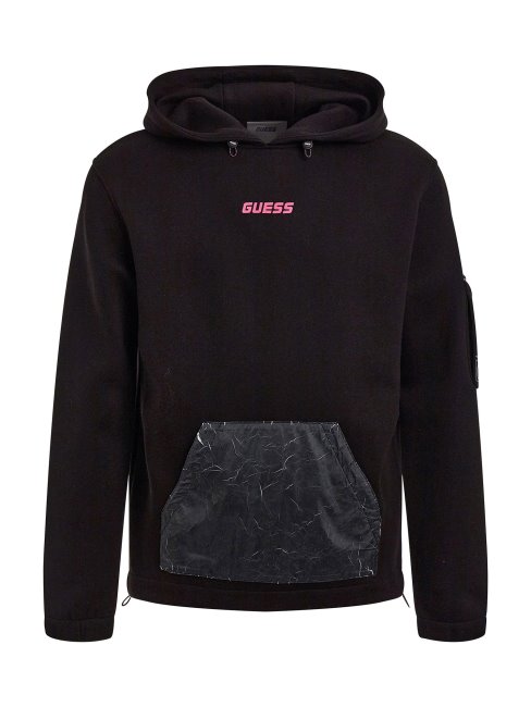 Sweat Logo Devant Guess Noir Tendance