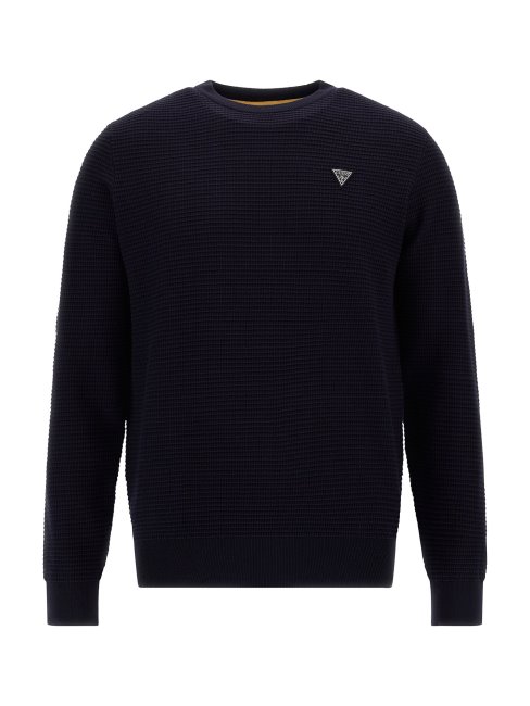 Pull En Viscose Mélangée Bleu Guess