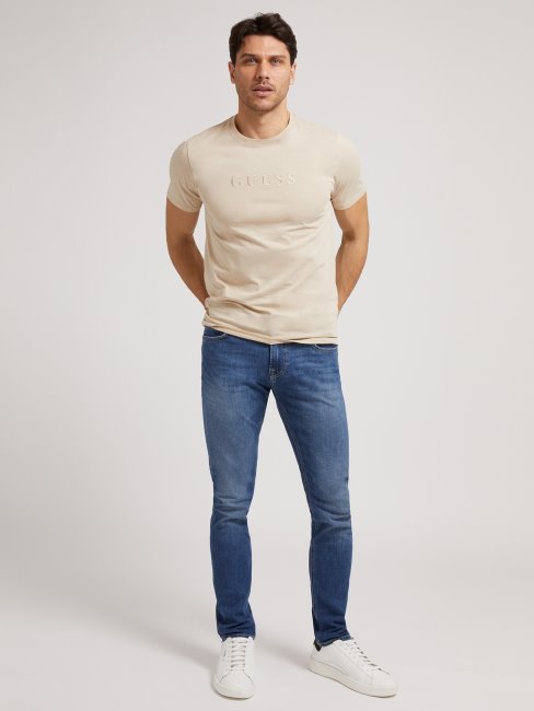 Pantalon Denim Coupe Skinny Bleu Tendance Guess