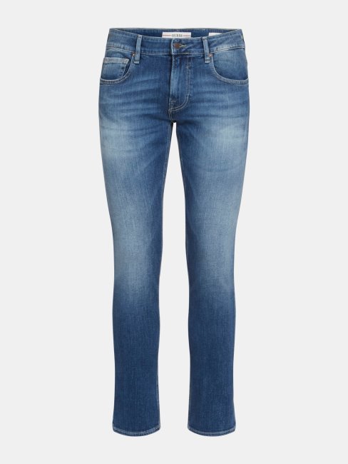 Pantalon Denim Coupe Skinny Bleu Tendance Guess