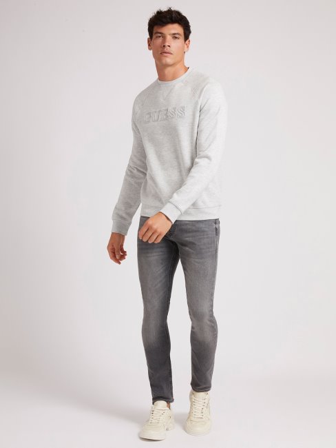 Guess Pantalon En Denim Coupé Super Skinny Gris