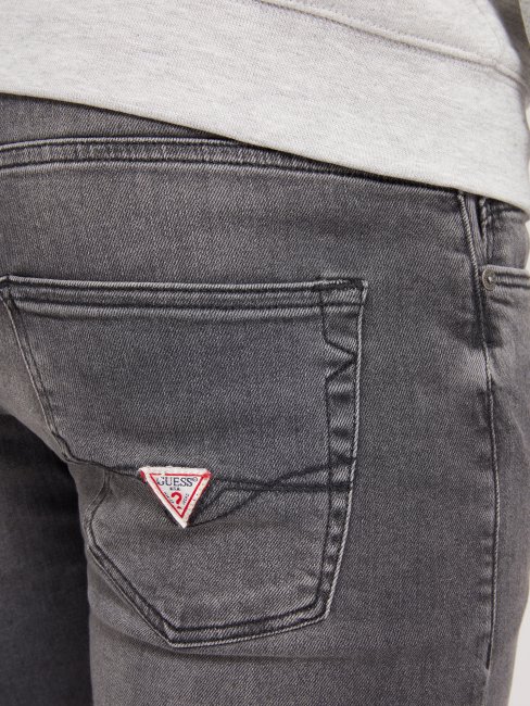 Guess Pantalon En Denim Coupé Super Skinny Gris