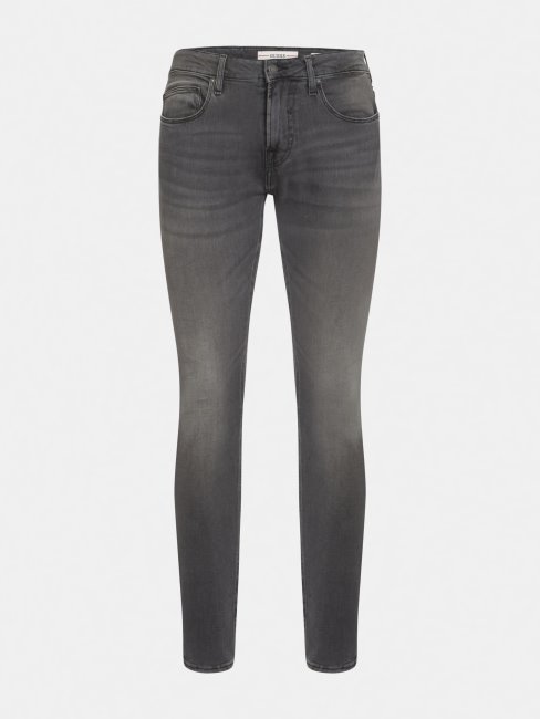 Guess Pantalon En Denim Coupé Super Skinny Gris