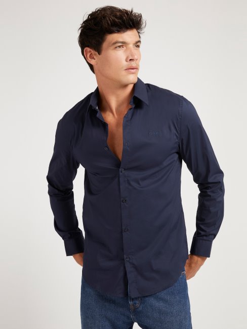 Chemise Coupe Regular Bleu Guess