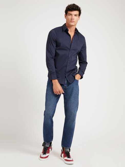 Chemise Coupe Regular Bleu Guess