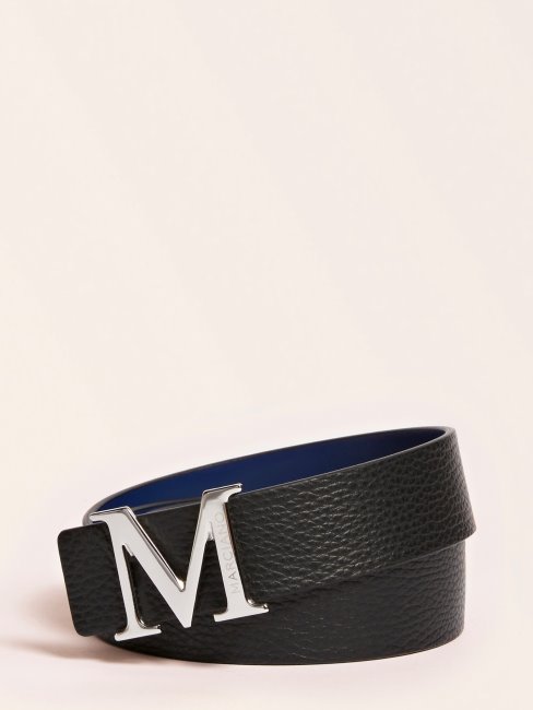 Ceinture Noire En Cuir Véritable Guess Marciano