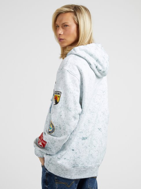 Sweat Guess Blanc Multi Patchs Brodés