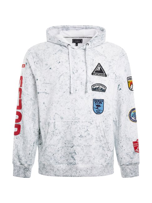 Sweat Guess Blanc Multi Patchs Brodés