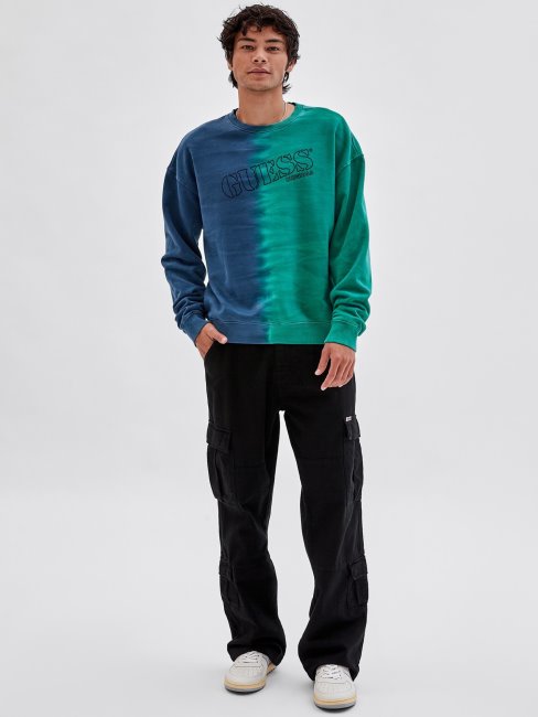 Sweat Imprimé Devant Et Dos Guess Bleu