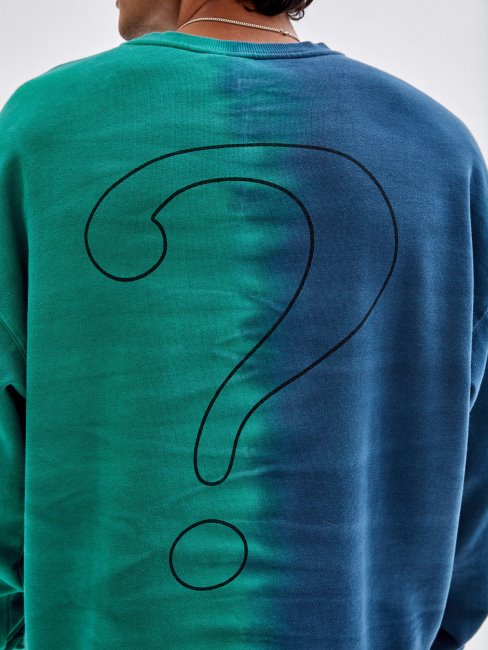 Sweat Imprimé Devant Et Dos Guess Bleu