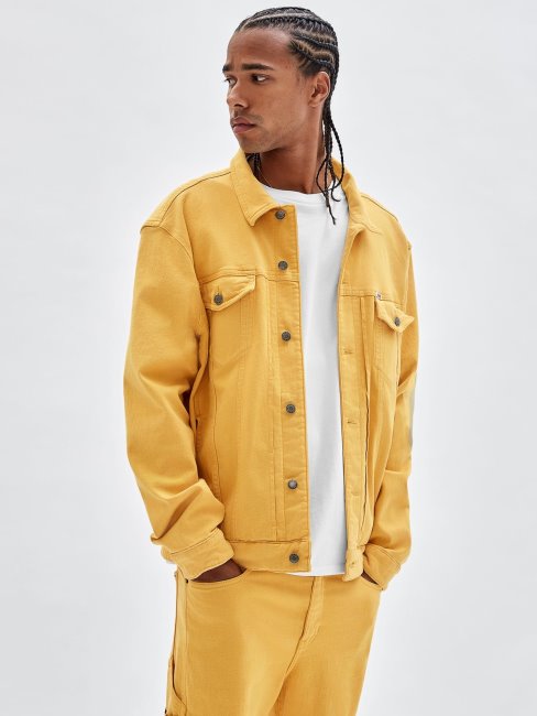 Veste En Jean Coupe Regular Jaune Guess