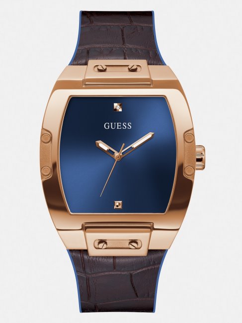 Montre Analogique Guess En Cuir Blanc