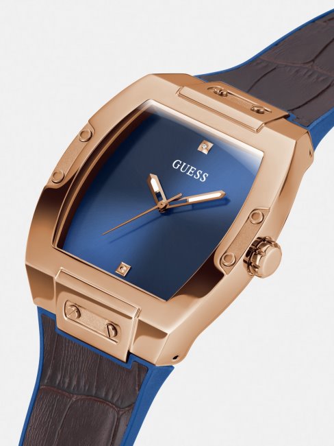 Montre Analogique Guess En Cuir Blanc