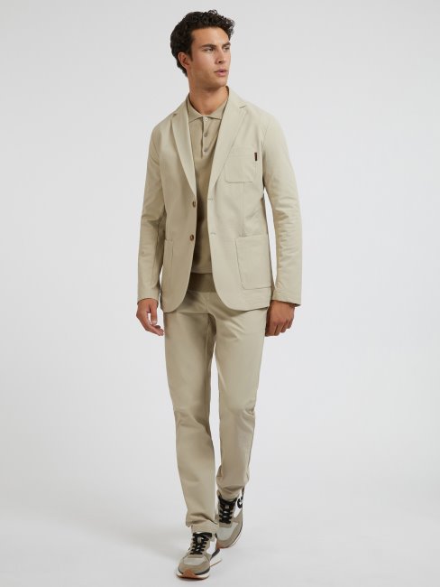 Pantalon Technique Coupe Regular Beige Guess