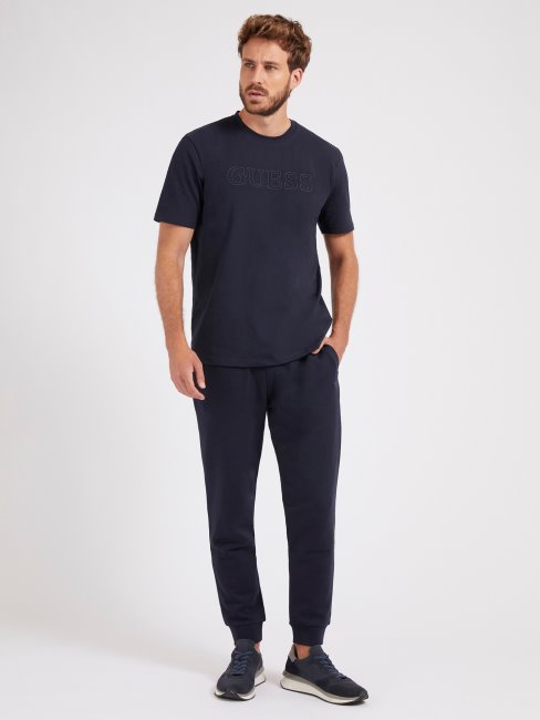 Tee Shirt Bleu Logo Devant Guess