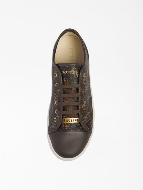 Baskets Udine 4g Logo Guess Marron