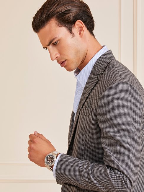 Montre Chronographe En Acier Gc Noir Guess Nouvelle Tendance