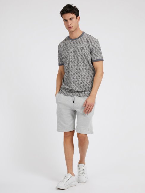 Tee Shirt Gris Logo G Cube All Over Guess