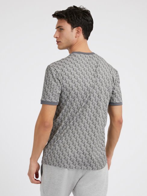 Tee Shirt Gris Logo G Cube All Over Guess