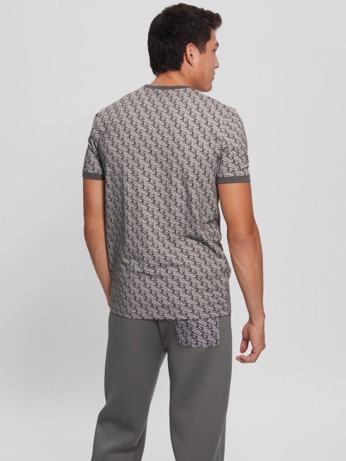 Tee Shirt Gris Logo G Cube All Over Guess
