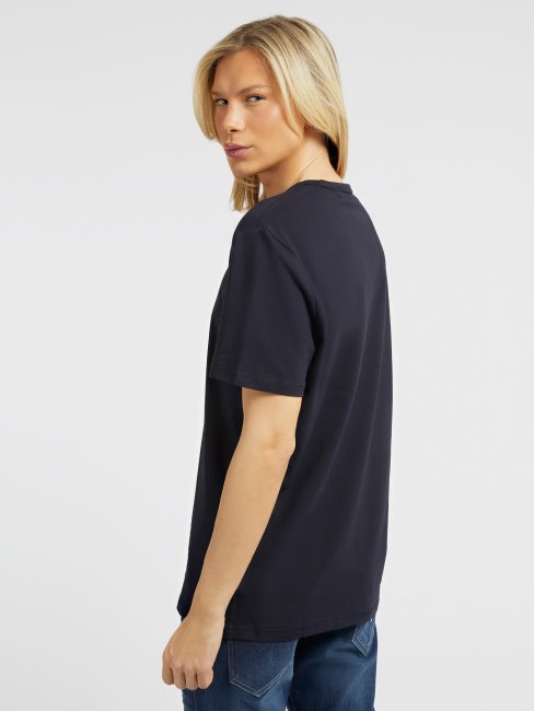 Tee Shirt Bleu Petit Logo Guess