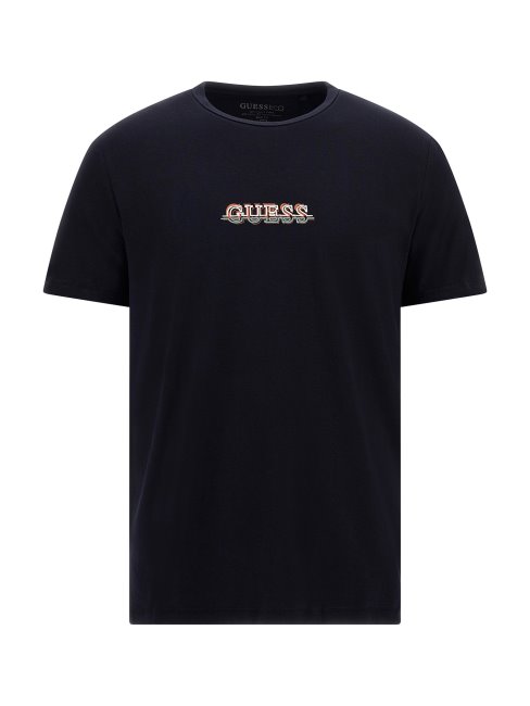 Tee Shirt Bleu Petit Logo Guess