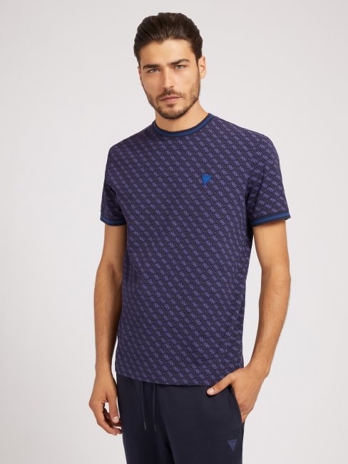 T-shirt Logo All Over Guess Bleu