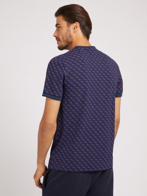 T-shirt Logo All Over Guess Bleu