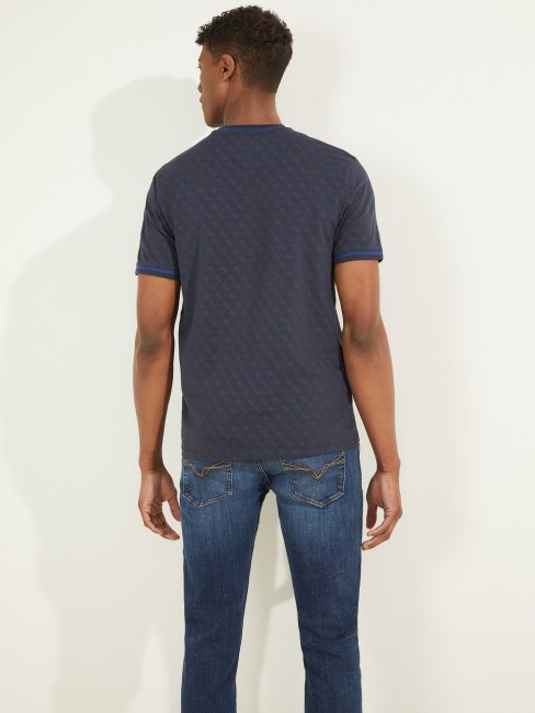 T-shirt Logo All Over Guess Bleu