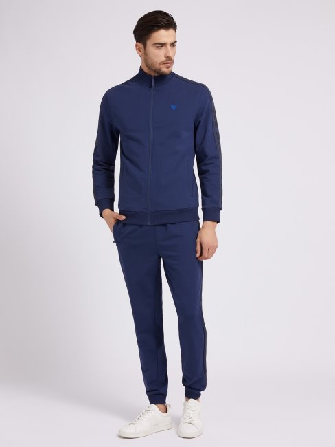 Sweat Zippé Bleu Guess