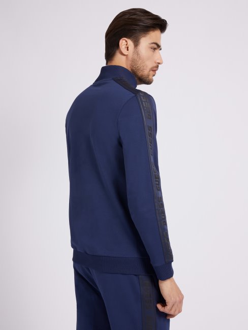 Sweat Zippé Bleu Guess