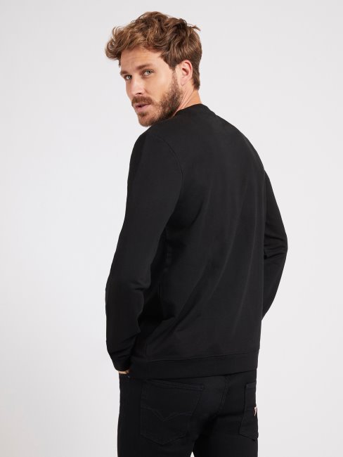 Sweat Triangle Logo Guess Noir