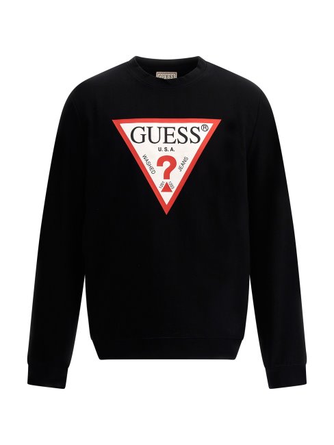 Sweat Triangle Logo Guess Noir