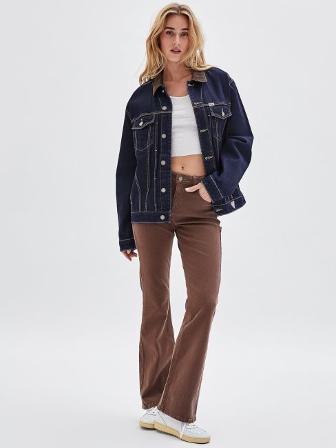 Veste En Jean Patch Dos Bleu Foncé Guess