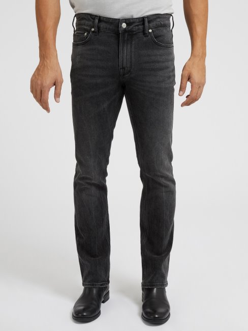 Pantalon En Denim Noir Guess Coupe Slim Nouvelle Tendance