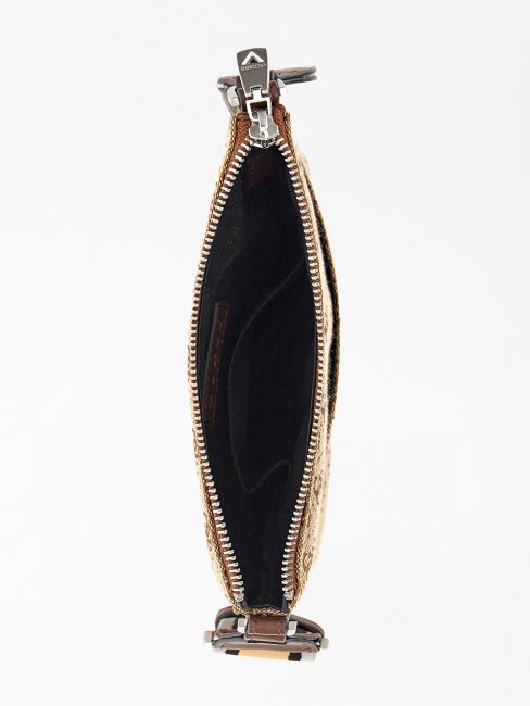 Sac Bandoulière Guess Strave 4g Logo Beige