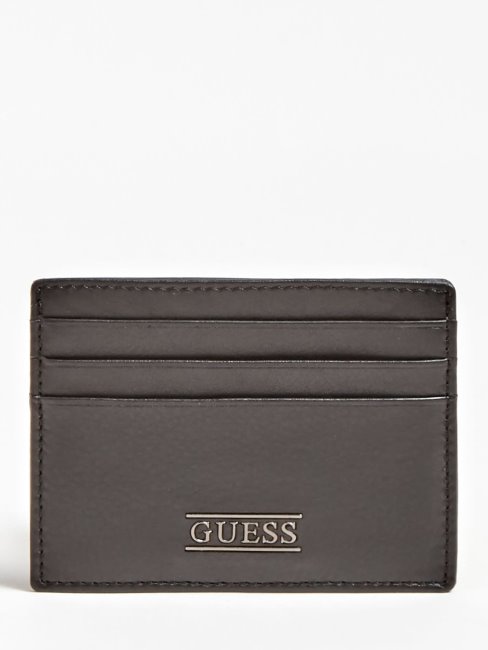 Porte-cartes De Crédit En Cuir New Boston Guess Noir