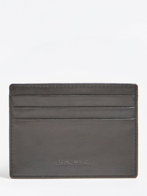 Porte-cartes De Crédit En Cuir New Boston Guess Noir