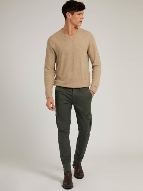 Pantalon Cargo Coupe Slim Guess Vert