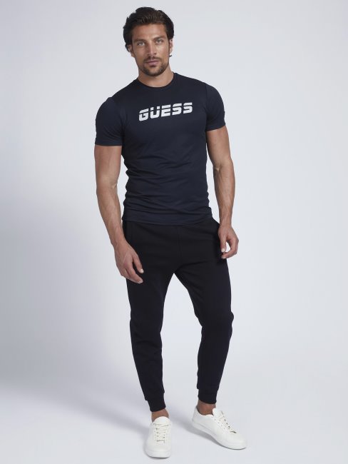 Guess Pantalon En Coton Noir