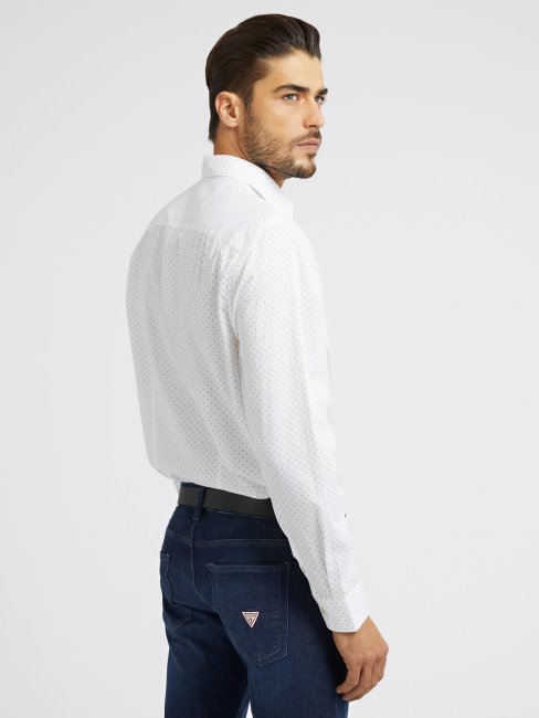Chemise Guess Blanche à Micro Flèches