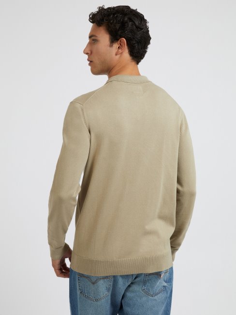 Pull Rayé Polo Gris Guess