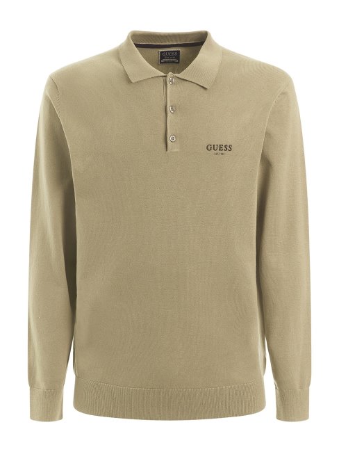 Pull Rayé Polo Gris Guess